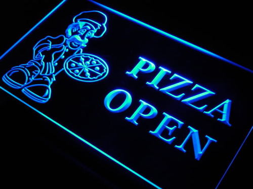 Pizza OPEN Shop Cafe Store Neon Light Sign